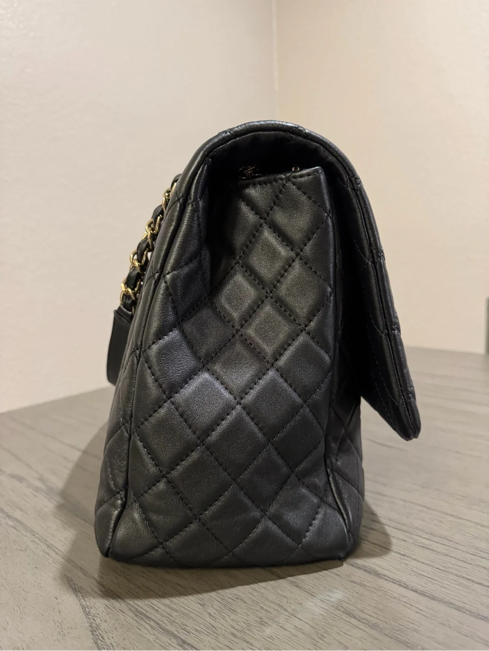 CHANEL XL Lambskin Black Gold Hardware
